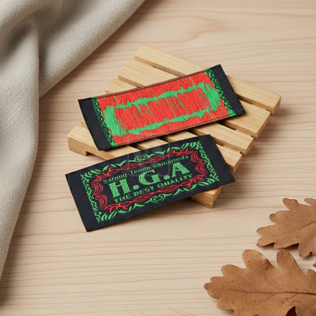 kekurangan label woven