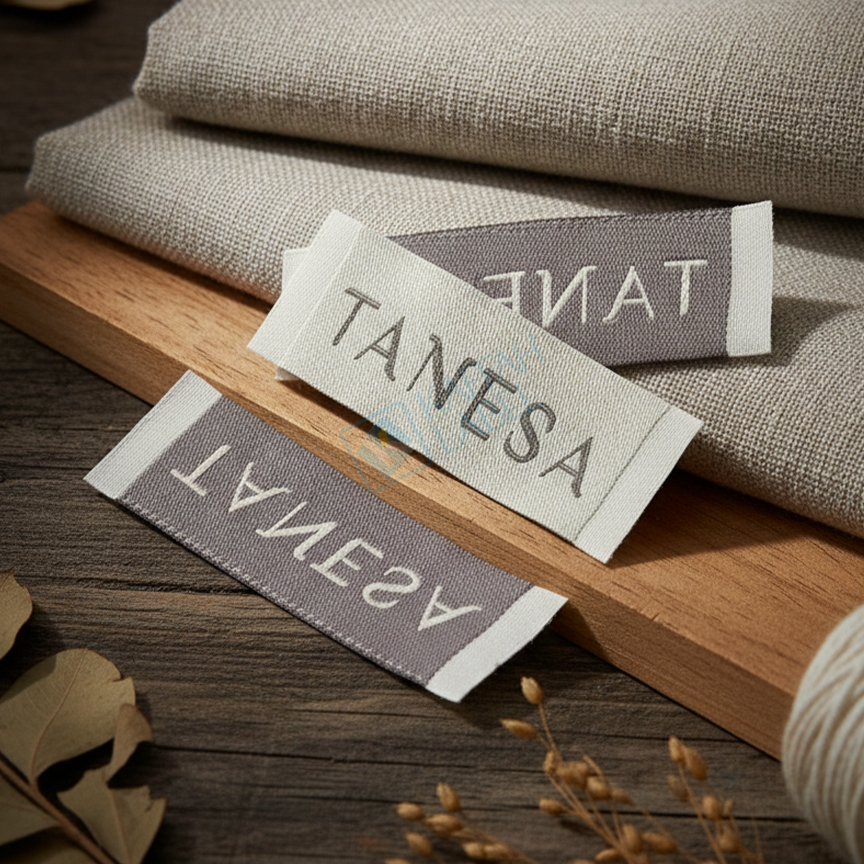 produk terlihat premium dengan label woven